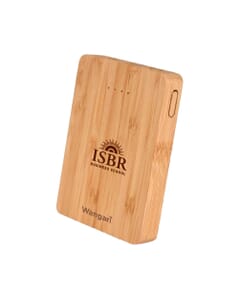 Aspen Mini 5000mAh Bamboo Power Bank-Natural Brown